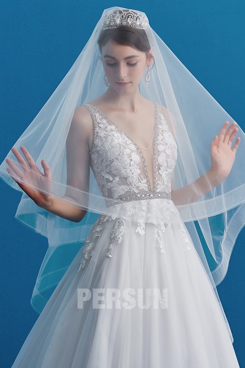 voile de mariée simple en tulle