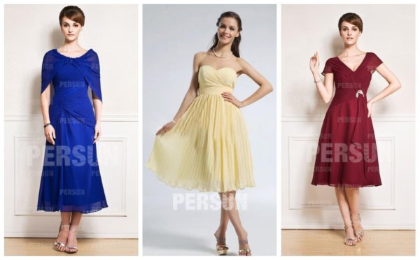 Robe demosielle d'honneur des couleurs claires